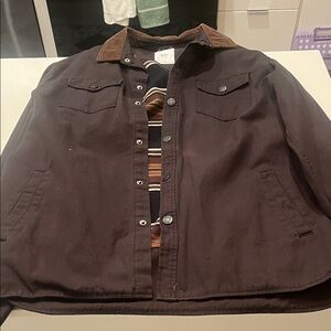 Katin Dark Brown Jacket with Corduroy Collar